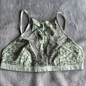 victoria secret high neck lace bralette